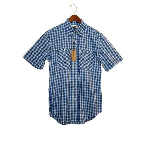 Tom Beckbe Tidewater Checkered Button Down Shirt Short Sleeve- Mens Small- NWT! - Picture 1 of 8